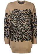 Kenzo Leopard Print Jumper Dress - Nude & Neutrals