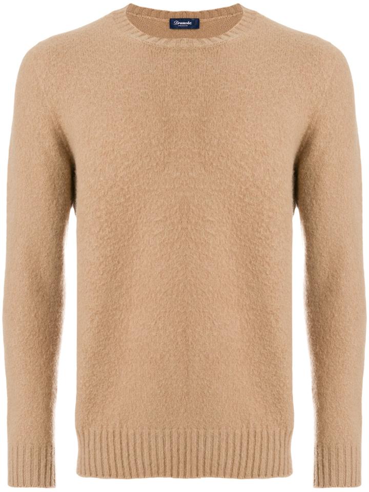 Drumohr Round Neck Jumper - Brown
