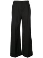 Brunello Cucinelli Flared High-waisted Trousers - Black