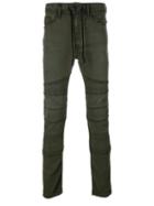 Diesel - Stylized Seams Jeans - Men - Spandex/elastane/lyocell/cow Horn - 30, Green, Spandex/elastane/lyocell/cow Horn