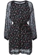 Twin-set Floral Print Belted Dress