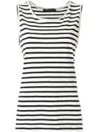 Andrea Marques Striped Tank Top - White