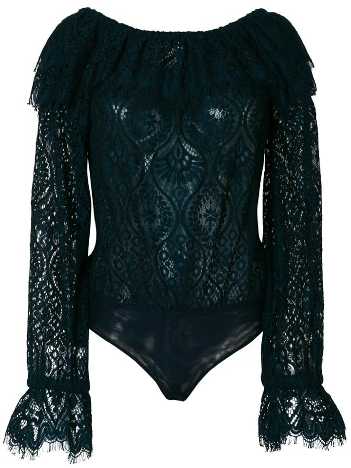 Perseverance London Lace Bodysuit - Blue