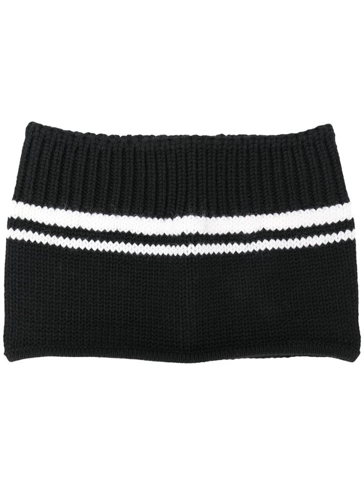 Ermanno Scervino Striped Cowl - Black