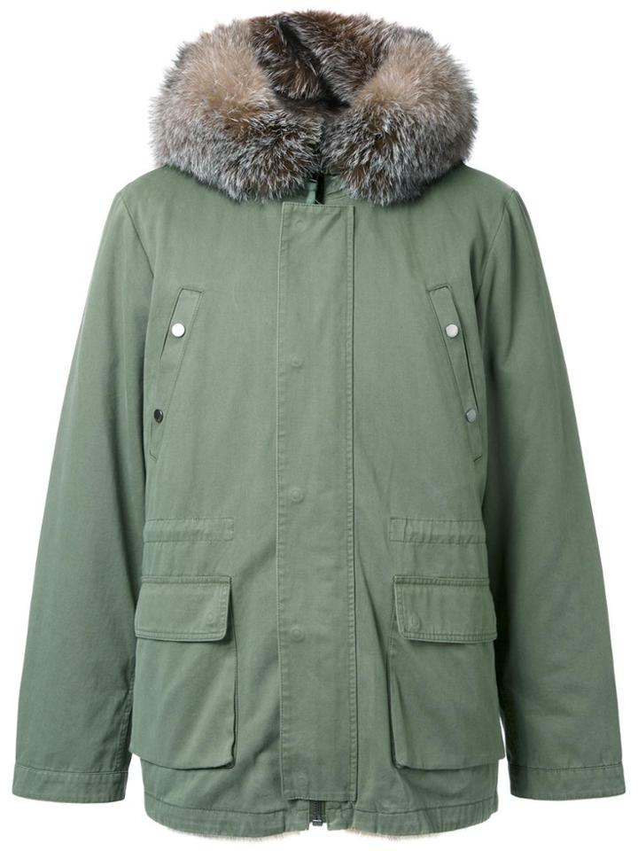 Yves Salomon Padded Hooded Jacket - Green