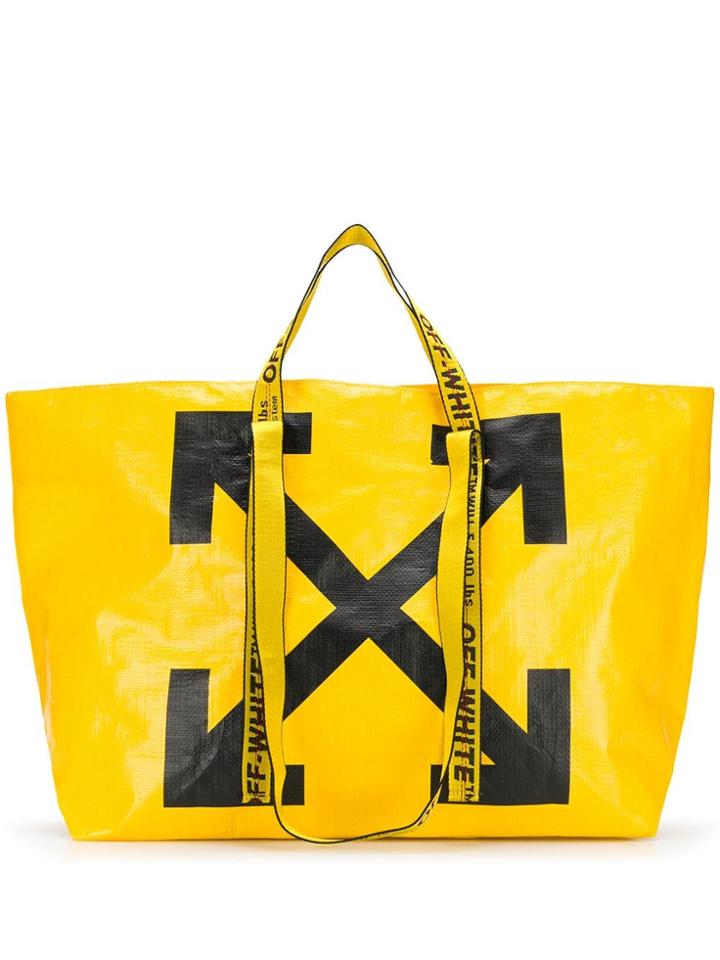 Off-white Arrow Tote Bag - Yellow