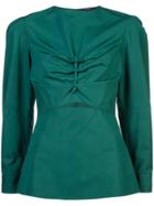 Derek Lam Long Sleeve Top With Cut Out Detail - Green