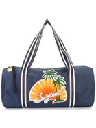 See By Chloé Embroidered Patch Luggage Bag, Women's, Blue, Polyester/cotton