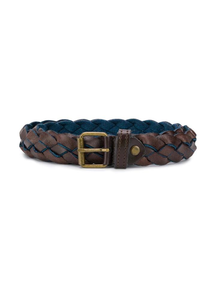 Paolo Pecora Kids Woven Belt - Brown