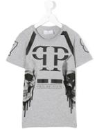 Philipp Plein Kids - Printed T-shirt - Kids - Cotton - 12 Yrs, Grey