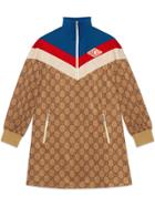 Gucci Gg Technical Jersey Dress - Brown