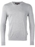 Michael Kors Crew Neck Jumper, Men's, Size: Small, Grey, Silk/cotton