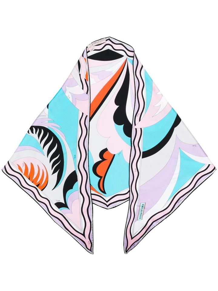 Emilio Pucci Acapulco Print Silk-twill Scarf - Purple