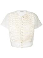 Ermanno Scervino - Buttoned Blouse - Women - Silk/cotton/viscose - 40, Nude/neutrals, Silk/cotton/viscose