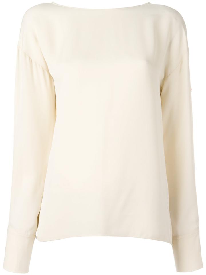 Theory Plain Top, Women's, Size: Medium, Nude/neutrals, Silk