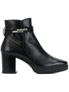 Tod's Platform Ankle Boots - Black