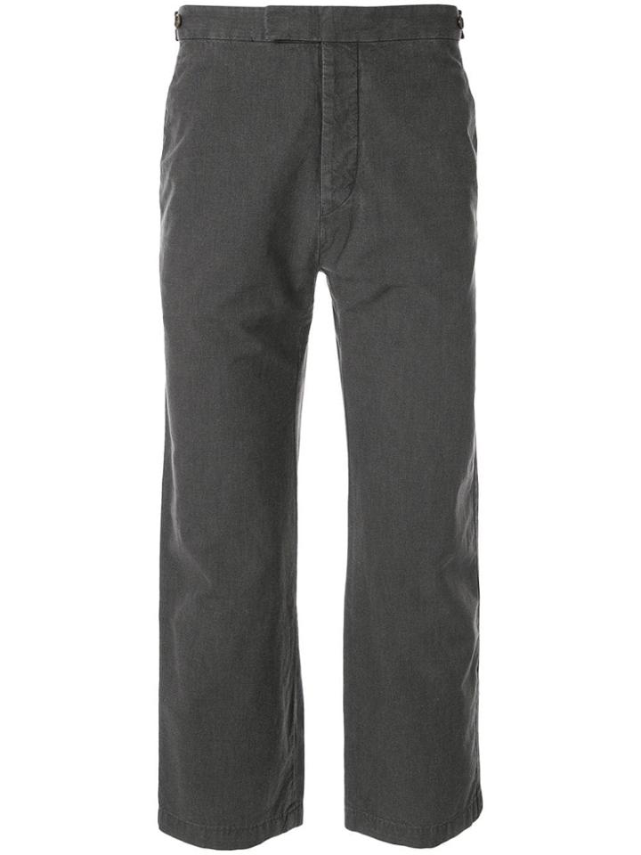 Helmut Lang Pre-owned 1990's Straight Cropped Trousers - Grey