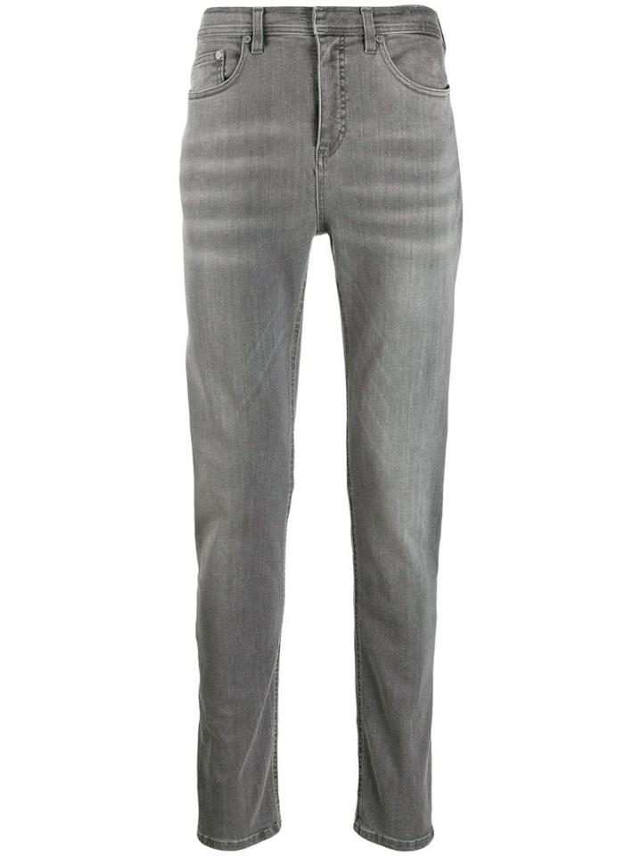 Neil Barrett Distressed Slim-fit Jeans - Grey