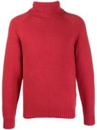 Casablanca Roll-neck Jumper - Red