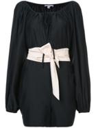 Kalita Long-sleeve Belted Playsuit - Black