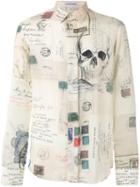 Alexander Mcqueen Printed Shirt, Men's, Size: 16 1/2, Nude/neutrals, Cotton/silk