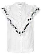Philosophy Di Lorenzo Serafini Ruffle Trim Blouse - White