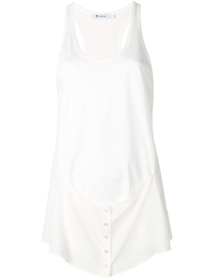 T By Alexander Wang Button Detail Vest - Nude & Neutrals