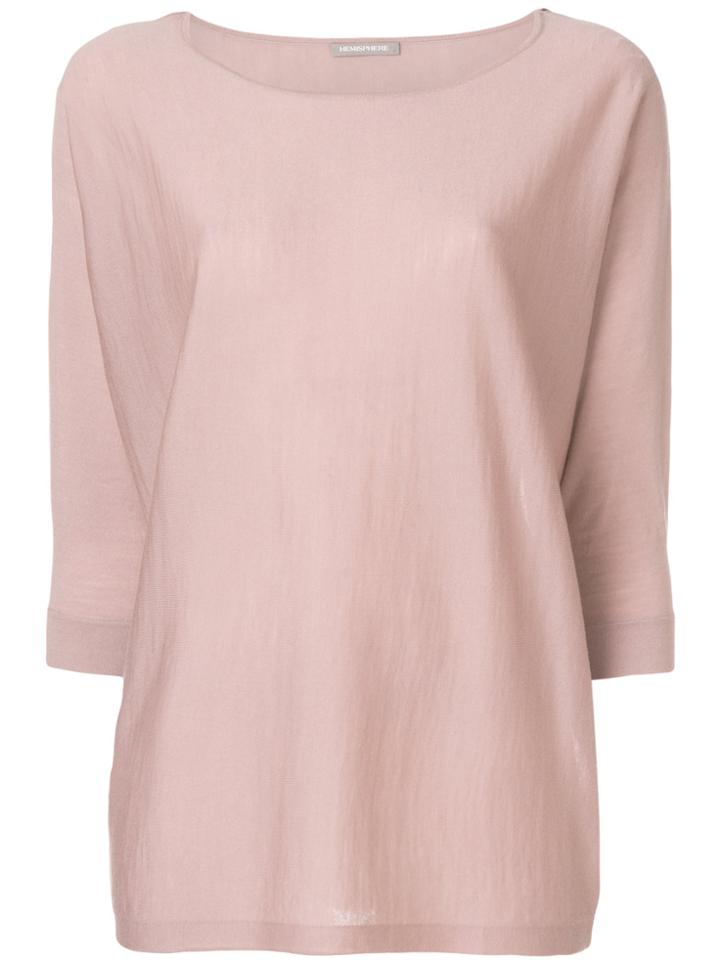 Hemisphere Round Neck Jumper - Pink & Purple