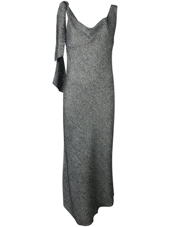 Maison Margiela Tweed Draped Dress - Black