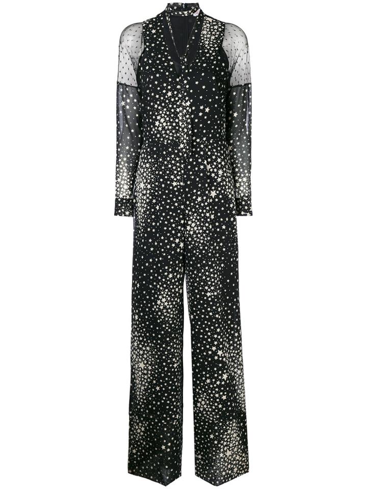 Red Valentino Star Print Jumpsuit - Black