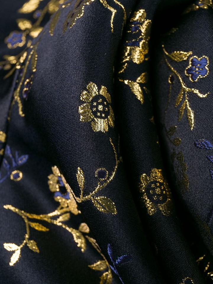 Marni Floral Embroidered T-shirt Dress - Blue