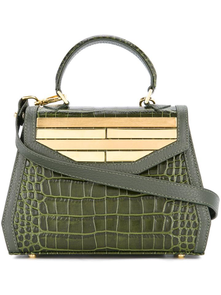 Rula Galayini Amelie Lines Top Handle Bag - Green