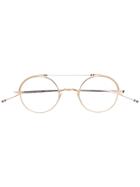 Thom Browne Eyewear Round Shaped Glasses - Gold