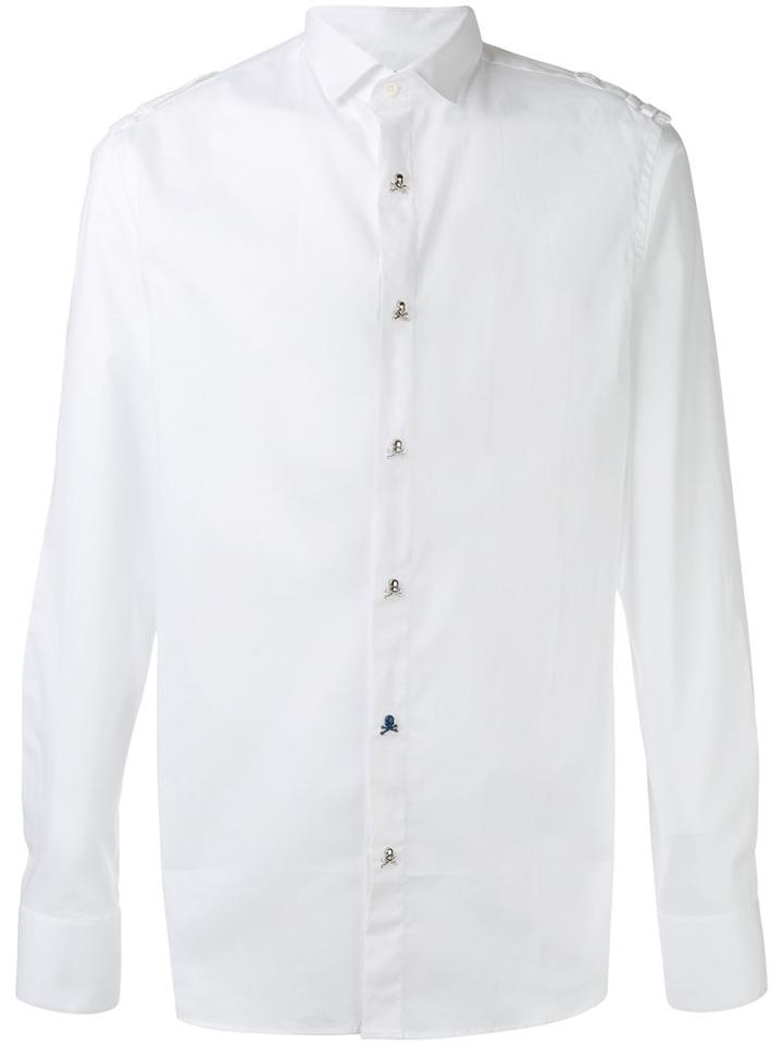 Philipp Plein - Nice Man Shirt - Men - Cotton/spandex/elastane - S, White, Cotton/spandex/elastane