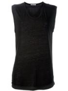 T By Alexander Wang 'slub' Muscle Tank, Women's, Size: Medium, Black, Silk/rayon