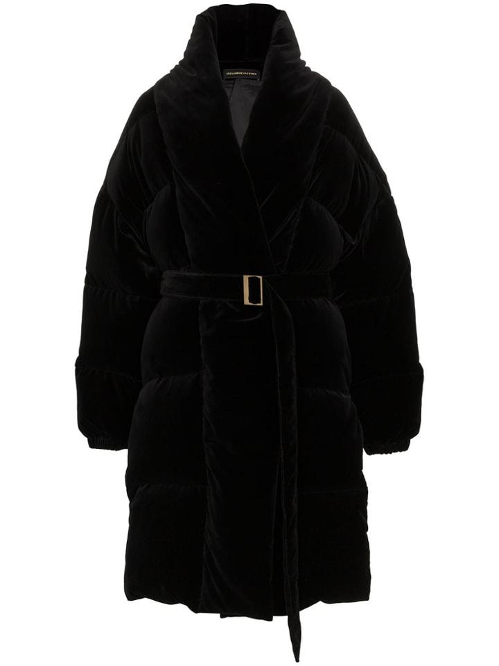Alexandre Vauthier Vauth Ls Coa Pffr Vlvt Long - Black