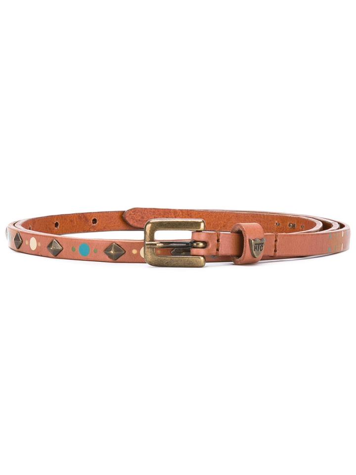 Htc Hollywood Trading Company - Rhombus Belt - Women - Leather - 75, Nude/neutrals, Leather