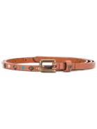 Htc Hollywood Trading Company - Rhombus Belt - Women - Leather - 75, Nude/neutrals, Leather
