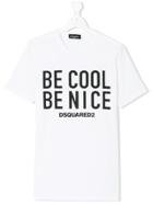 Dsquared2 Kids Slogan Print T-shirt - White
