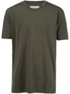Maison Margiela Round Neck T-shirt, Men's, Size: 48, Green, Cotton