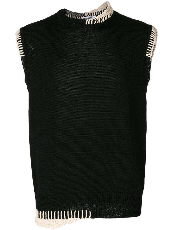 Jil Sander Knitted Vest - Black