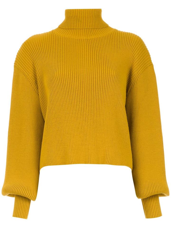Nk Turtleneck Knitted Sweater - Yellow