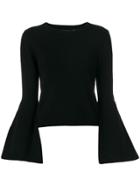 Alice+olivia Flared Sleeve Sweater - Black
