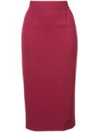 Roland Mouret High Waisted Arreton Skirt - Pink & Purple