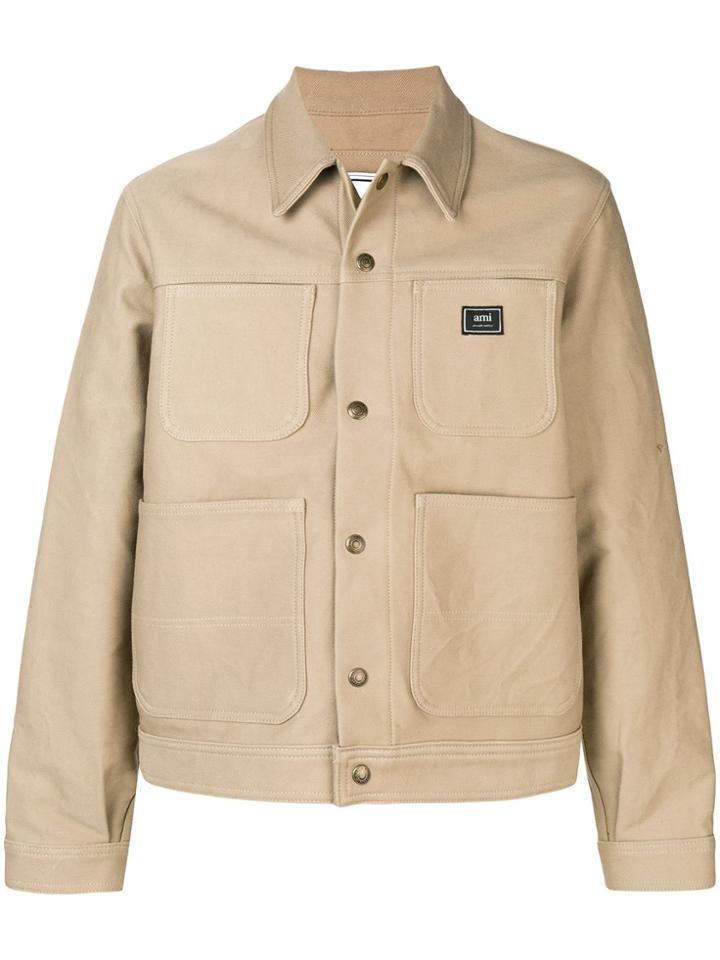 Ami Paris Worker Jacket - Neutrals