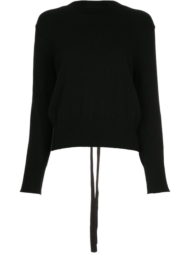 Bassike Tie Back Jumper - Black