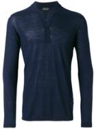 Roberto Collina Henley Sweater - Blue