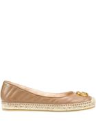 Gucci Marmont Gg Leather Espadrilles - Pink