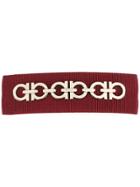Salvatore Ferragamo Double Gancino Hair Clip - Red