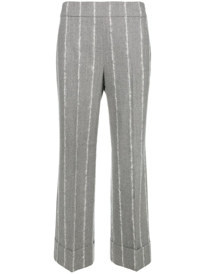 Peserico Pinstripe Tailored Trousers - Grey